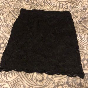 Black lace skirt